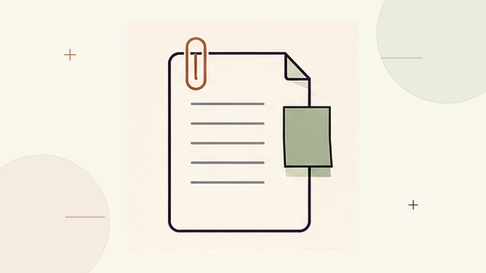 Flat line illustration of a policy document with a small attached tab, representing an insurance endorsement added to an existing policy.