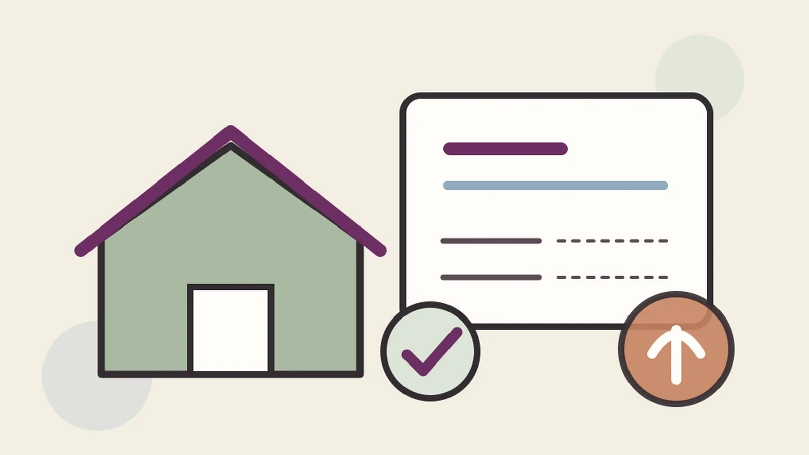 Insurance claim check with homeowner and mortgage company signature lines beside a house